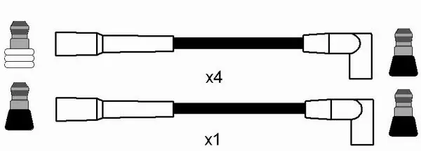 Do koszyka Zestaw przewodów wysokiego napięcia Opel Kadett D 