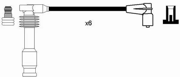 Zestaw przewodów wysokiego napięcia Saab 9000
