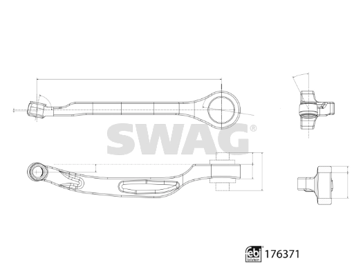Wahacz zawieszenia przedniego dolny lewy Swag 33103498 cena, od 102,86 USD