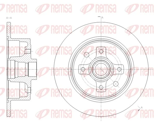 Tarcza hamulcowa tylna 90250703 Opel