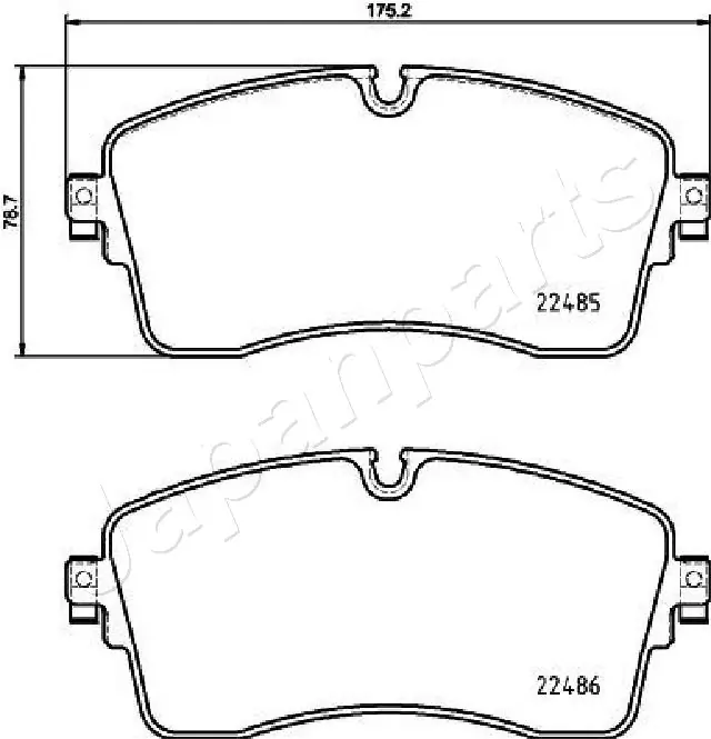 PAL14AF Japan Parts Klocki hamulcowe przednie tarczowe