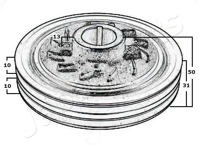 Koło pasowe wału korbowego Japan Parts PU500 cena, od 83,07 USD