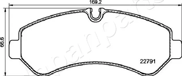 PP0536AF Japan Parts Okładziny (klocki) do hamulców tarczowych tylne