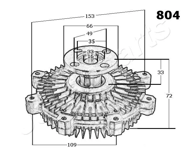 Sprzęgło wiskotyczne wentylatora chłodzenia Japan Parts VC804 cena, od 76,49 USD