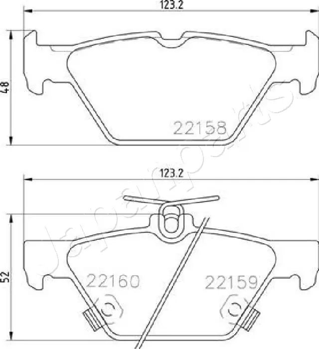 PP706AF Japan Parts Okładziny (klocki) do hamulców tarczowych tylne