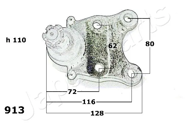 BJ913 Japan Parts Sworzeń wahacza dolny