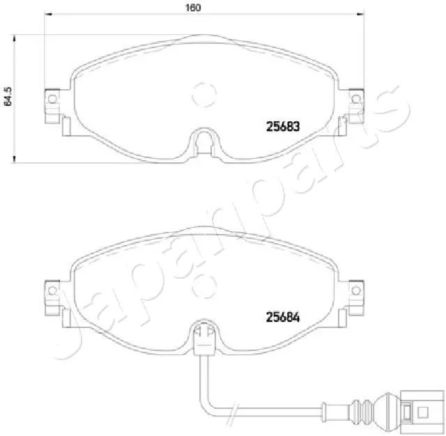 PA0907AF Japan Parts Klocki hamulcowe przednie tarczowe