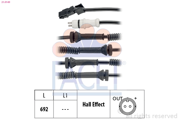 Czujnik ABS przedni do Opel Vivaro A J7