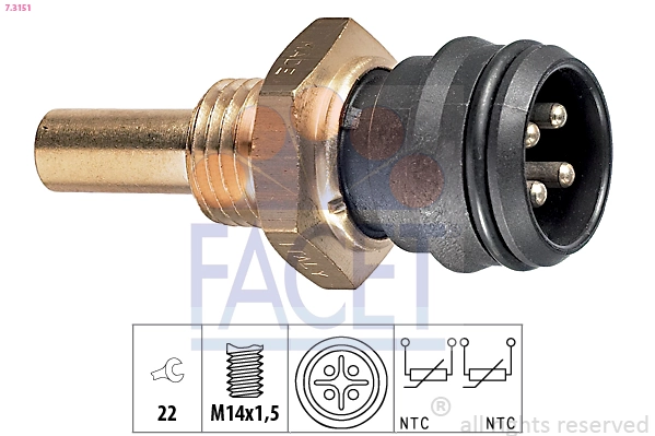 Czujnik temperatury płynu chłodzącego Mercedes S sedana (W126) (1979 - 1991) cena, od 11,75 USD