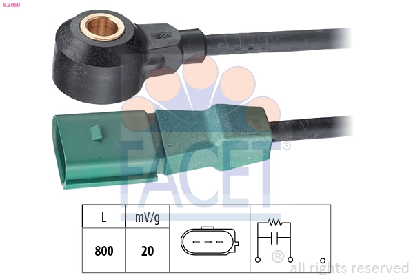 Czujnik stukowy (czujnik spalania stukowego) Skoda SuperB I sedana (3U4) (2001 - 2008) cena, od 45,48 USD