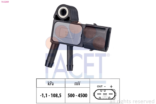 Do koszyka SPS007 Magneti Marelli Czujnik ciśnienia spalin