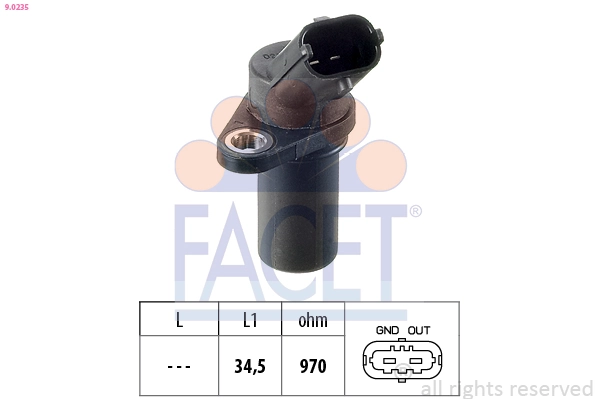 Do koszyka K05096236AA Fiat/Alfa/Lancia Czujnik położenia wału korbowego
