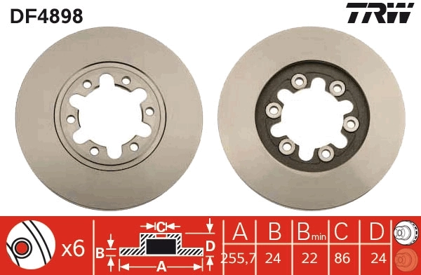 Do koszyka Tarcza hamulcowa przednia Mazda E 2000/2200 SR2