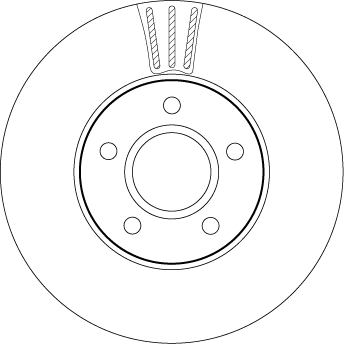 DF4465 TRW Tarcza hamulcowa przednia