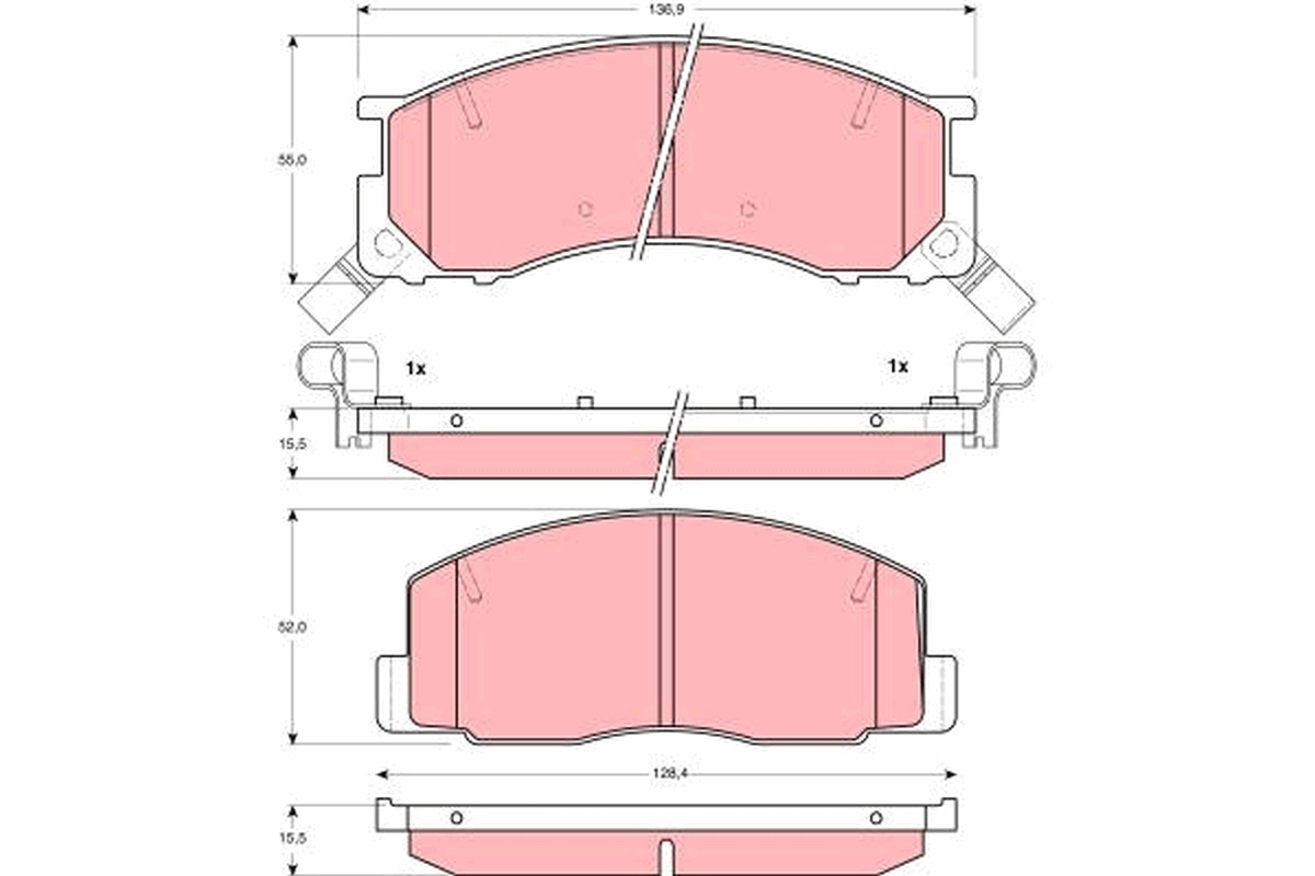 Klocki hamulcowe przednie tarczowe Toyota Previa minivan (TCR1, TCR2) (1990 - 2000) cena, od 38,34 USD