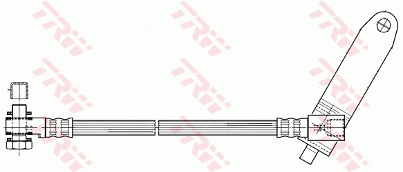 Wąż hamulcowy z przodu po prawy TRW PHD951 cena, od 29,61 USD