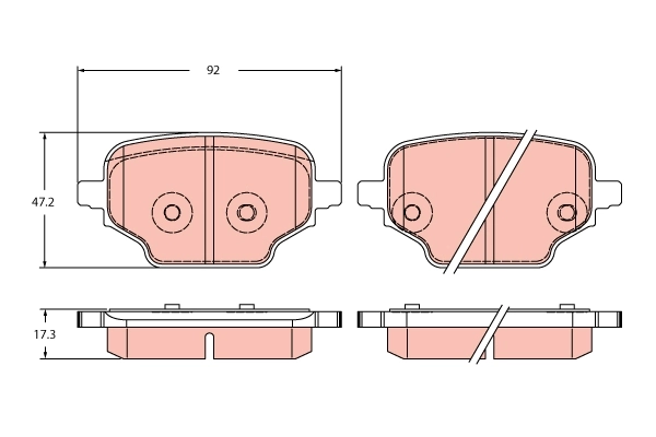 Okładziny (klocki) do hamulców tarczowych tylne Peugeot/Citroen 1635254980 cena, od 25,58 USD