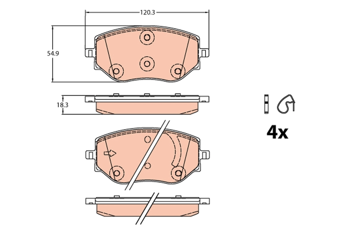 8550502470 Renault (RVI) Klocki hamulcowe przednie tarczowe