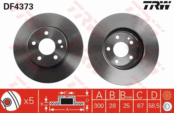 Tarcza hamulcowa przednia Mercedes Vito II awangarda (639) (2003 - 2014) cena, od 56,68 USD