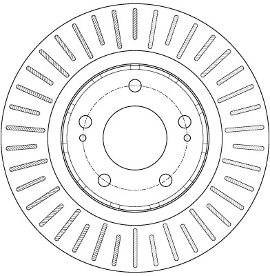 DF6174 TRW Tarcza hamulcowa przednia
