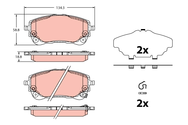 Klocki hamulcowe przednie tarczowe do Toyota Corolla  E21