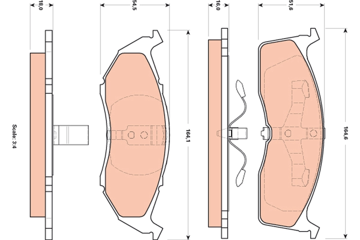 Klocki hamulcowe przednie tarczowe Chrysler Voyager II GS minivan (1995 - 2001) cena, od 29,73 USD