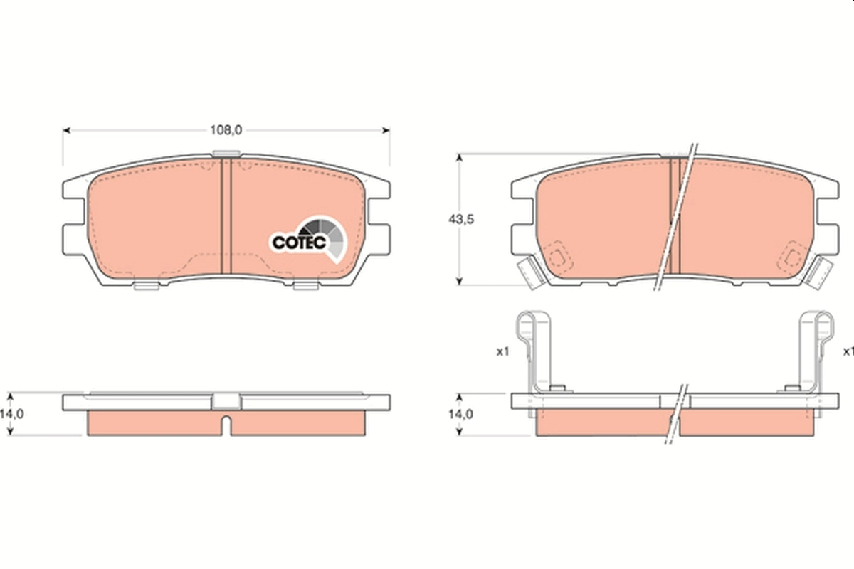 Okładziny (klocki) do hamulców tarczowych tylne Mitsubishi L 400 awangarda (PAOV) (1996 - 2006) cena, od 22,04 USD