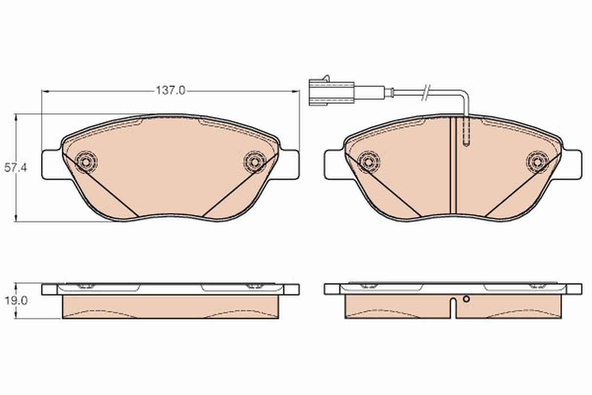 1617256480 Peugeot/Citroen Klocki hamulcowe przednie tarczowe
