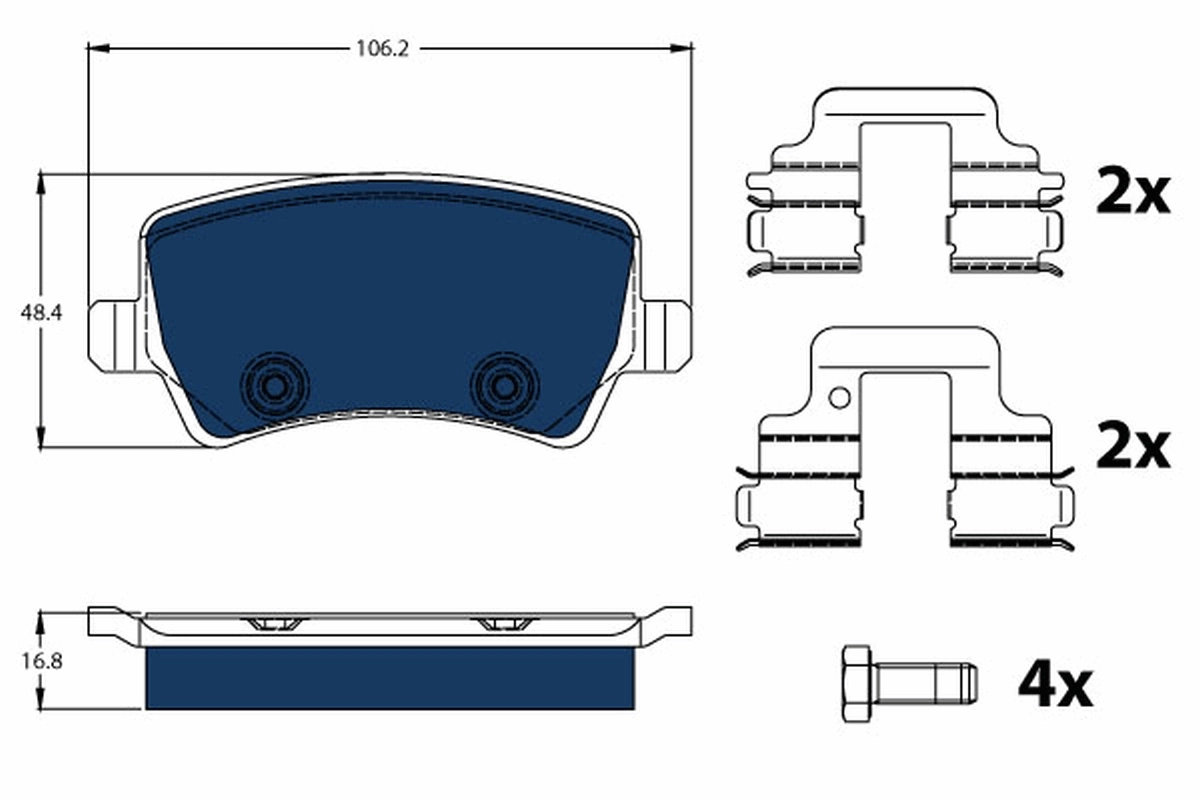 Okładziny (klocki) do hamulców tarczowych tylne do Volvo XC60 I 156