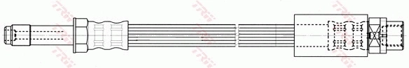 PHB415 TRW Przewód hamulcowy tylny