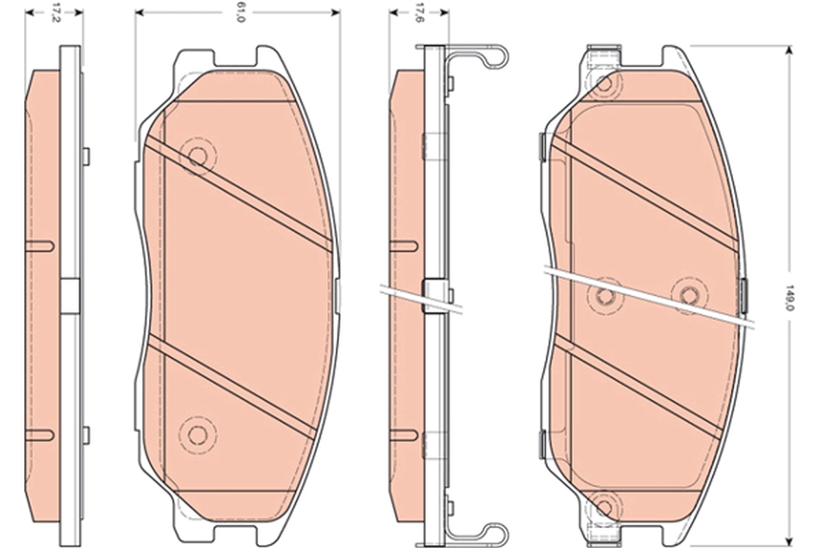  Klocki hamulcowe przednie tarczowe Hyundai Terracan 