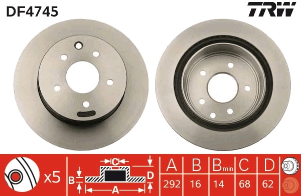Tarcza hamulcowa tylna do Nissan Qashqai II J11