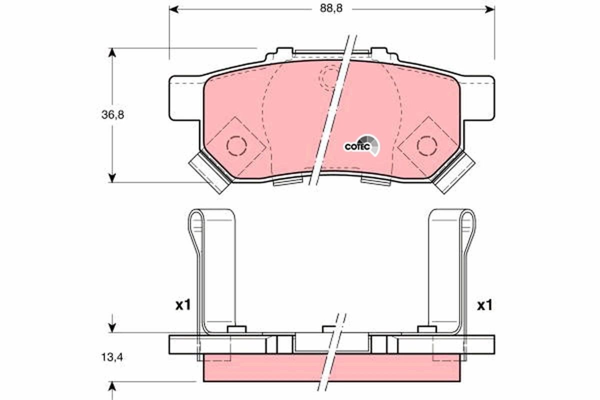 Okładziny (klocki) do hamulców tarczowych tylne Honda Civic V