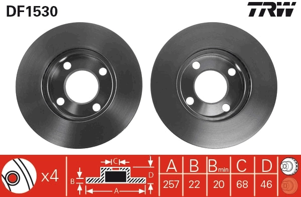 800061 Cifam Tarcza hamulcowa przednia