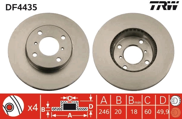 Tarcza hamulcowa przednia do Suzuki Baleno  EG