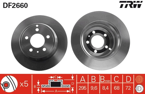 Tarcza hamulcowa tylna Volvo 850 sedana (LS) (1991 - 1996) cena, od 50,18 USD