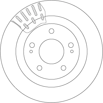 Tarcza hamulcowa przednia Mitsubishi Pajero PININ