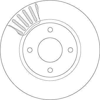 DF6142 TRW Tarcza hamulcowa przednia