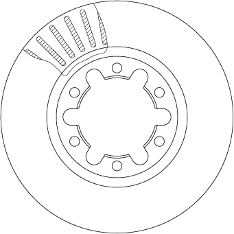 DF7237 TRW Tarcza hamulcowa przednia