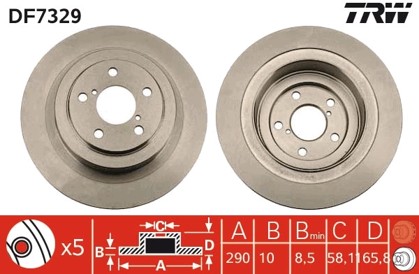 Tarcza hamulcowa tylna Subaru Outback II kombi (B12, BE, BH) (1998 - 2003) cena, od 50,41 USD