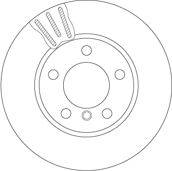 DF6136 TRW Tarcza hamulcowa przednia