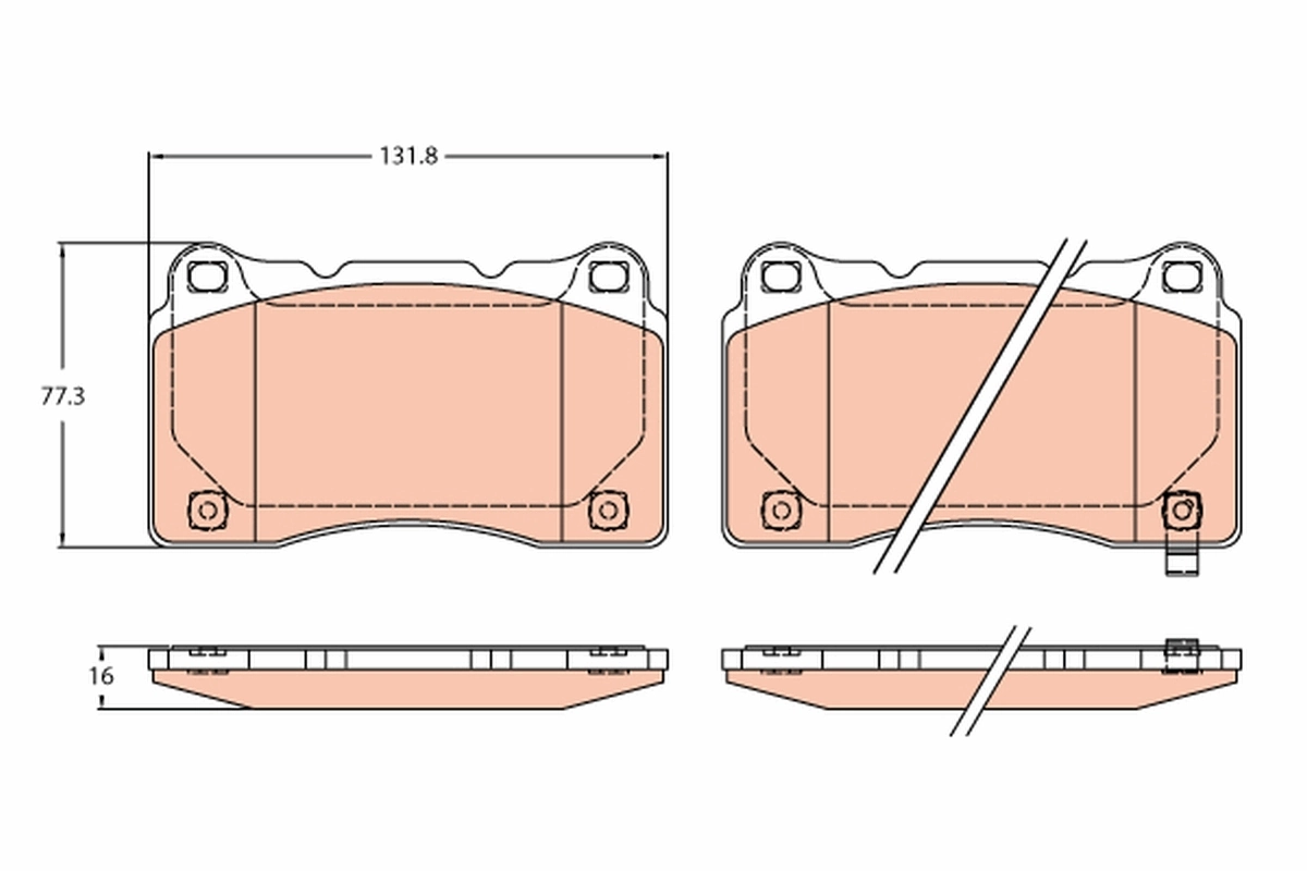 Klocki hamulcowe przednie tarczowe 4G7Z2001AA Ford