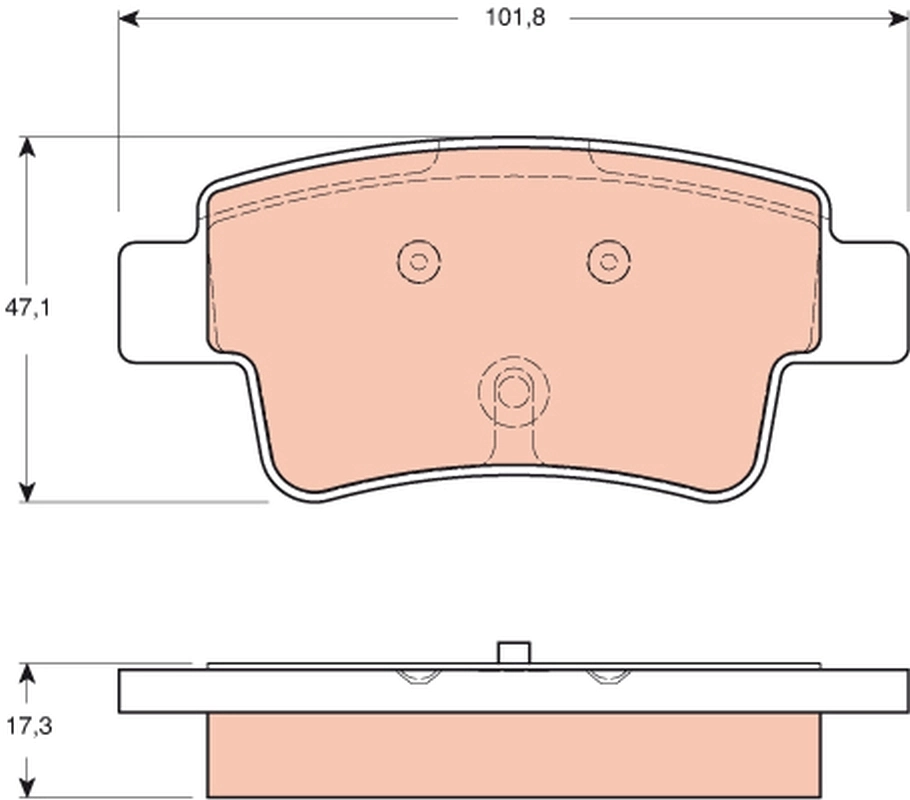 Okładziny (klocki) do hamulców tarczowych tylne Fiat Punto GRAND hatchback (199) (2005 - 2018) cena, od 27,54 USD