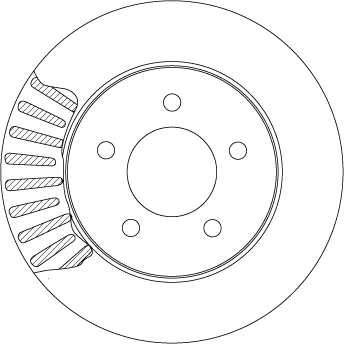 Tarcza hamulcowa przednia do Dodge Caravan  NS