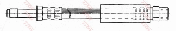 PHB348 TRW Przewód hamulcowy tylny