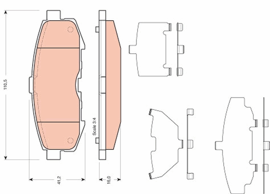 Okładziny (klocki) do hamulców tarczowych tylne Mazda MPV II minivan (LW) (1999 - 2006) cena, od 31,71 USD
