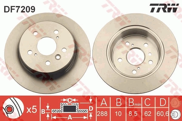 Do koszyka Tarcza hamulcowa tylna Lexus RX 300 MCU1