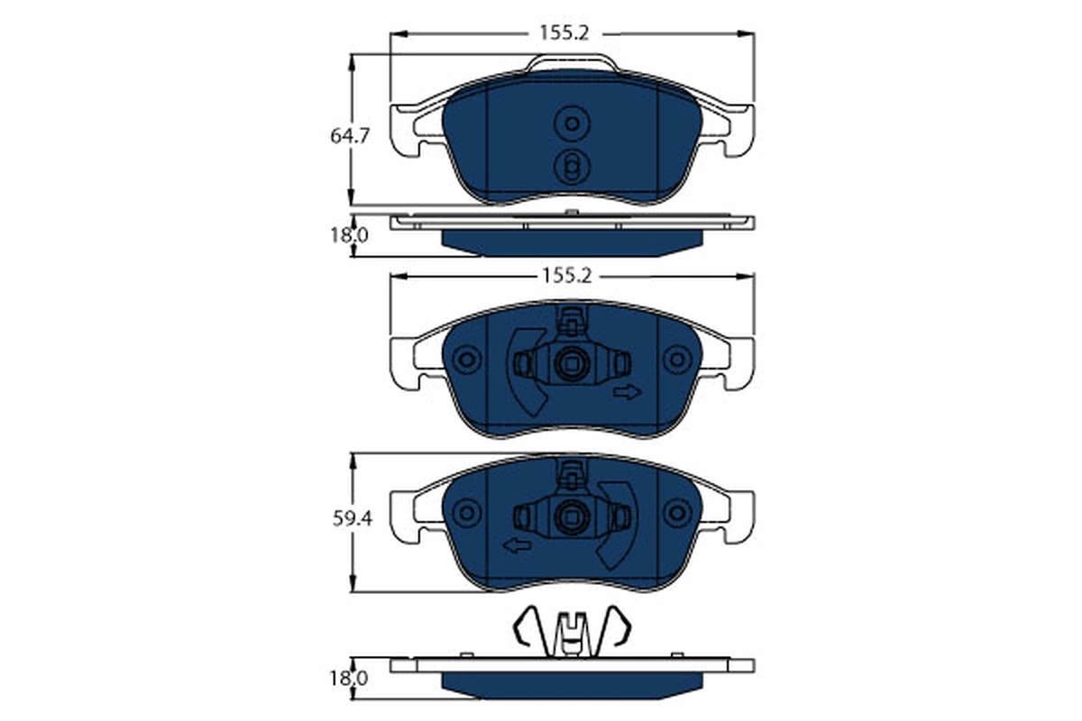 Klocki hamulcowe przednie tarczowe 410607115R Nissan/Infiniti