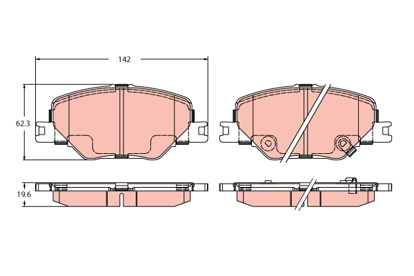 Klocki hamulcowe przednie tarczowe Opel 84124408 cena, od 47,50 USD