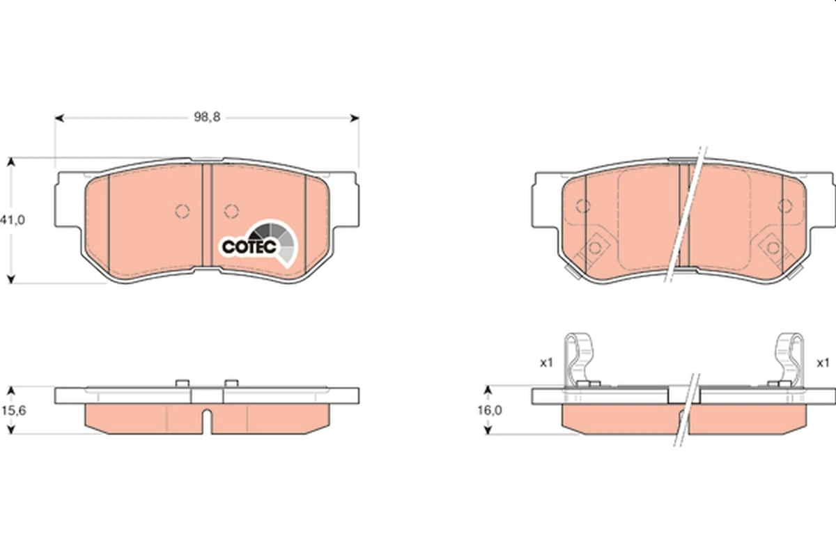 Okładziny (klocki) do hamulców tarczowych tylne Hyundai Elantra IV sedana (HD) (2006 - 2011) cena, od 24,00 USD
